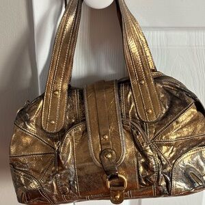 Tracy Reese Metallic Gold Shoulder Bag